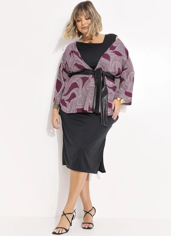 Marguerite - Kimono Pontilhado em Malha de Viscose 3