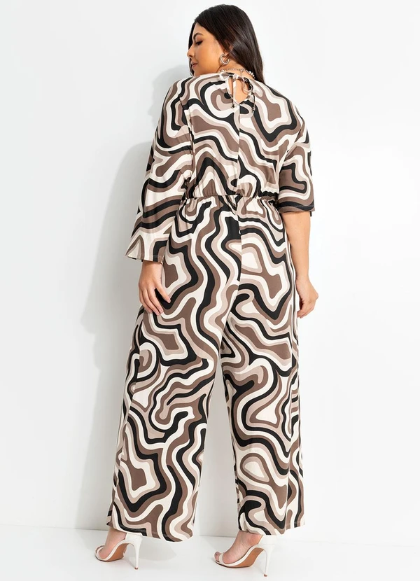 Marguerite - Macacão Abstrato Orgânico em Malha de Viscose 2