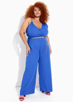 Marguerite - Macacão Azul Royal em Malha - MARGUERITE