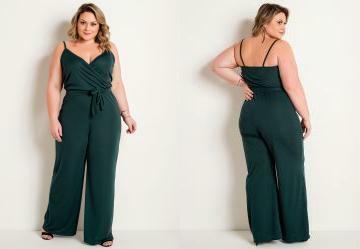 Macaco com Alas e Amarrao Verde Plus Size