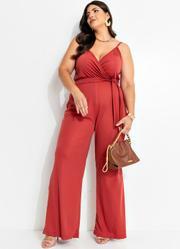 Macaco com Amarrao Terracota Plus Size