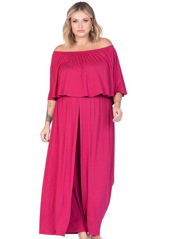 Miss Masy Plus - Macacão Feminino Plus Size Olivia Bordo 3