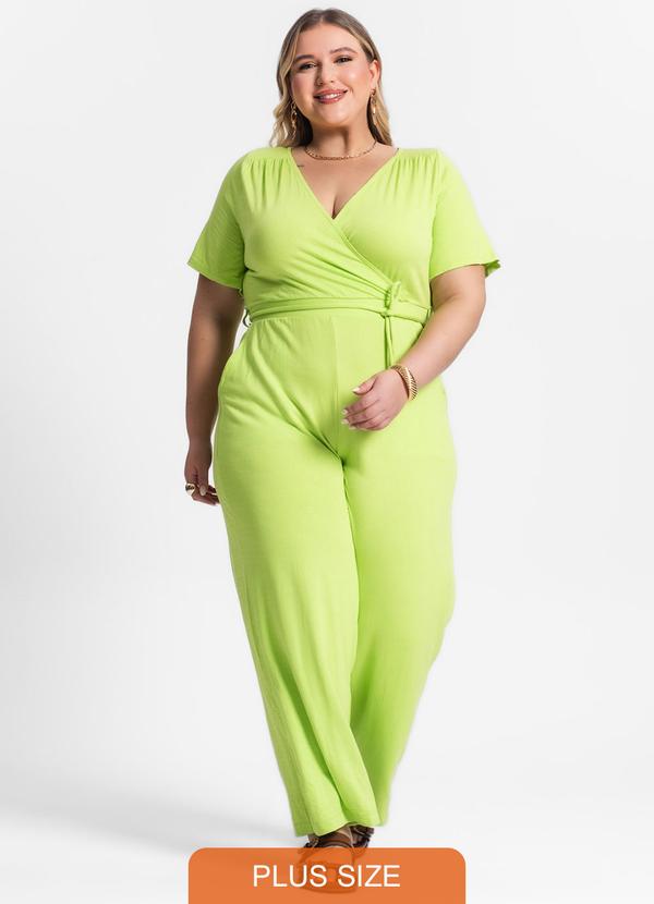 Secret Glam - Macacão Feminino Plus Size Verde
