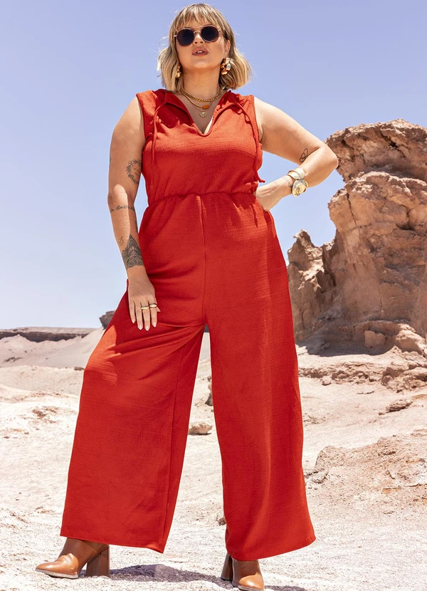 Marguerite - Macacão Ferrugem em Malha Jacquard 11