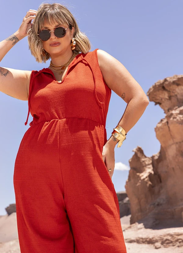 Marguerite - Macacão Ferrugem em Malha Jacquard 9