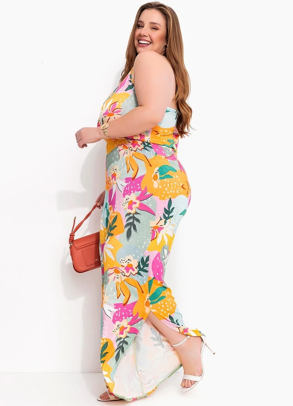 Marguerite - Macacão Floral Colorido em Malha de Viscose 1