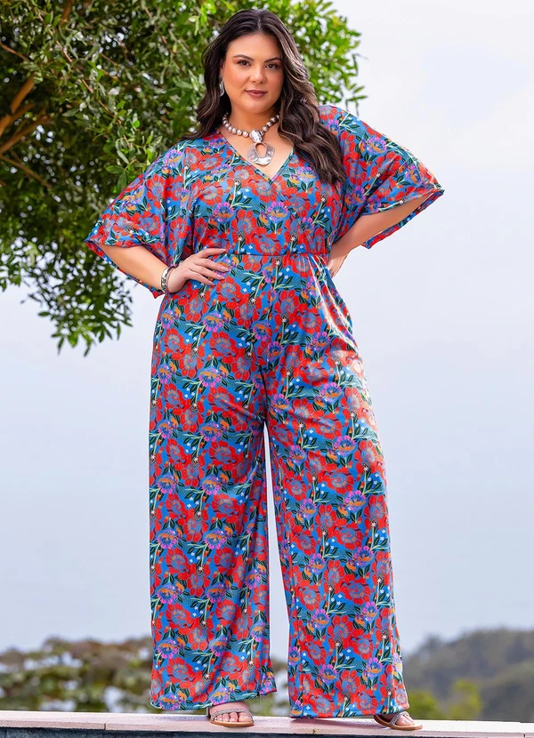 Marguerite - Macacão Floral Colorido em Malha 2