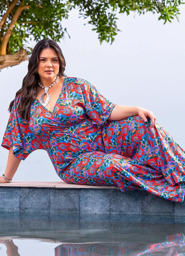 Marguerite - Macacão Floral Colorido em Malha 1