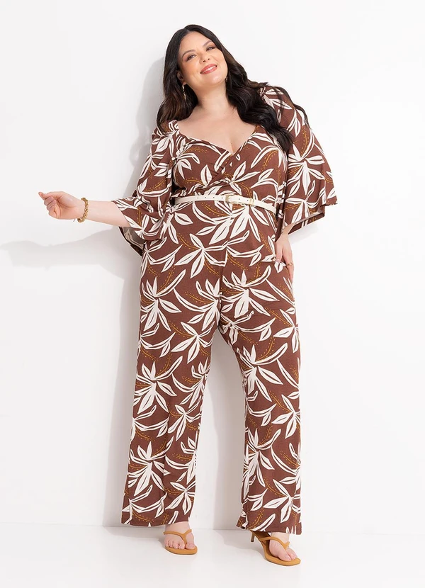 Marguerite - Macacão Floral Terracota em Viscose 5