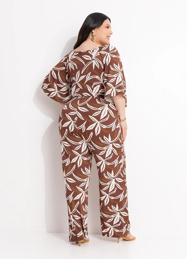 Marguerite - Macacão Floral Terracota em Viscose 6