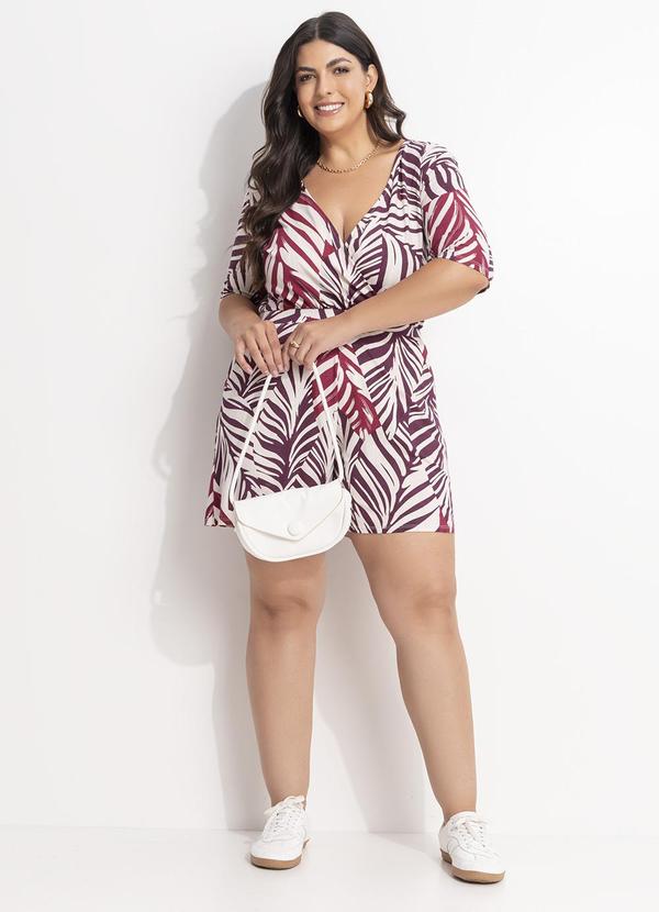 Macaco (Folhagem Roxa) em Malha de Viscose