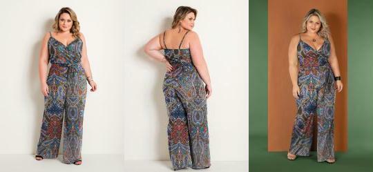 Macaco Paisley de Alas e Amarrao Plus Size