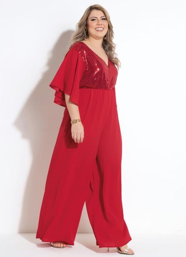 Quintess - Macacão Quintess Vermelho com Forro 3