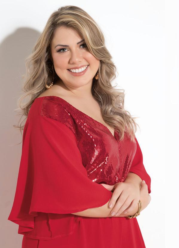 Quintess - Macacão Quintess Vermelho com Forro 6