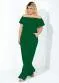 Marguerite - Macacão Verde Bandeira com Babado Plus Size - variação: Verde Bandeira