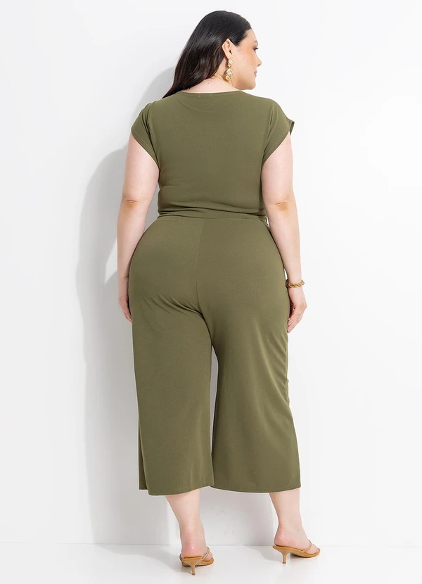 Marguerite - Macacão Verde em Malha Crepe Encorpada 3