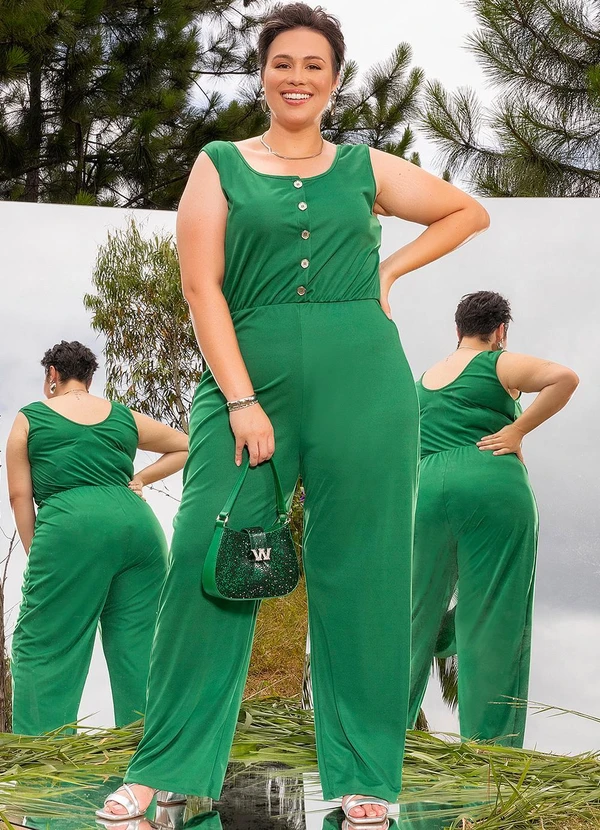 Marguerite - Macacão Verde em Malha 2