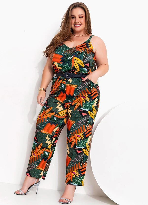 Marguerite - Macacão Verde Escuro em Malha