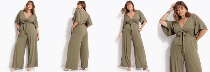 Macac�o Verde Oliva em Malha de Viscose