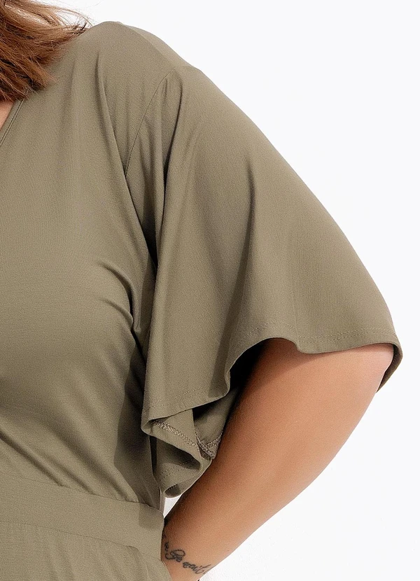 Marguerite - Macacão Verde Oliva em Malha de Viscose 2