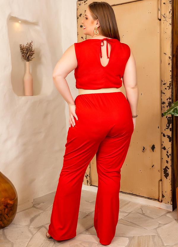 Marguerite - Macacão Vermelho em Malha 3