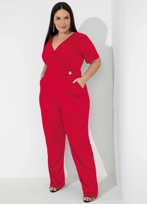 Marguerite - Macacão Vermelho em Malha - MARGUERITE