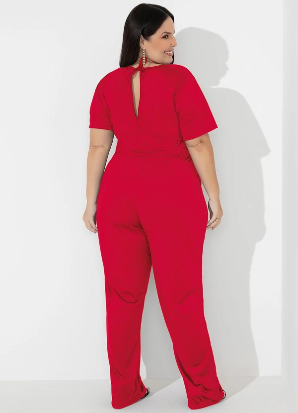 Marguerite - Macacão Vermelho em Malha 2