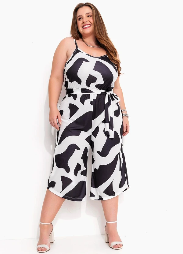 Marguerite - Macacão Abstrato em Jersey Acetinado 5