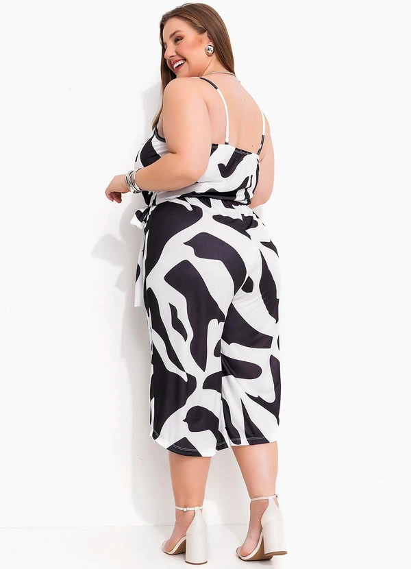 Marguerite - Macacão Abstrato em Jersey Acetinado 6