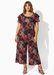 Macac�o Floral Preto em Poliflex