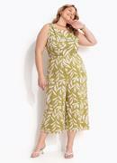 Macaco Folhagem Verde em Malha de Viscose