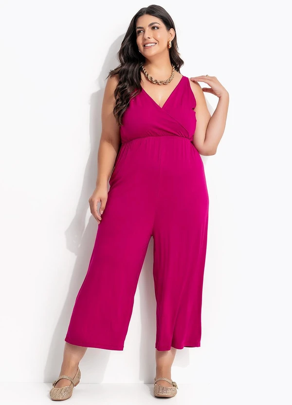 Marguerite - Macacão Magenta em Malha de Viscose 3