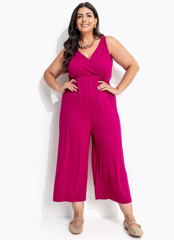 Marguerite - Macacão Magenta em Malha de Viscose 5