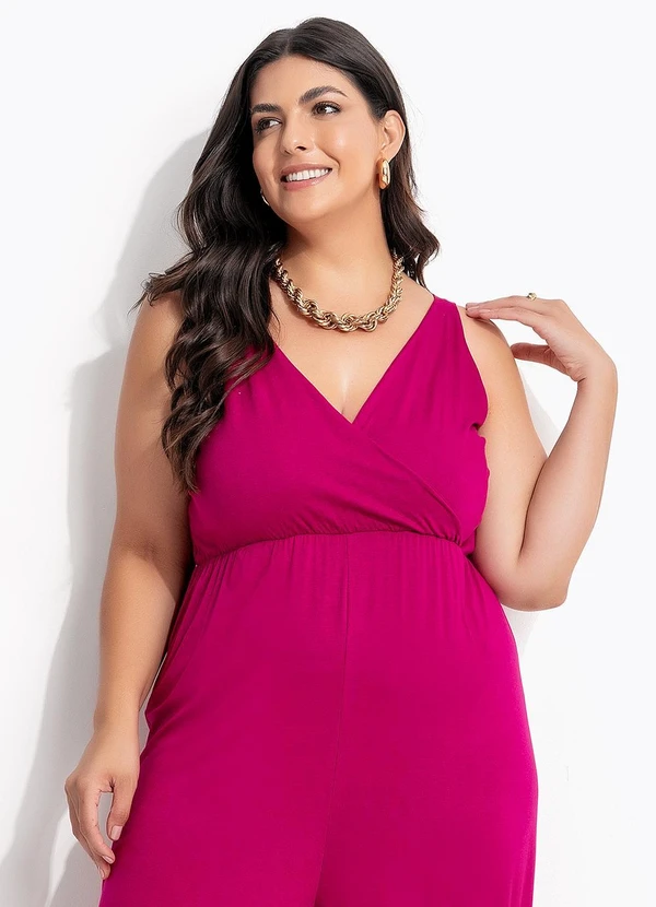 Marguerite - Macacão Magenta em Malha de Viscose 7