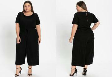 Macaco Pantacourt Preto Ajustvel Plus Size