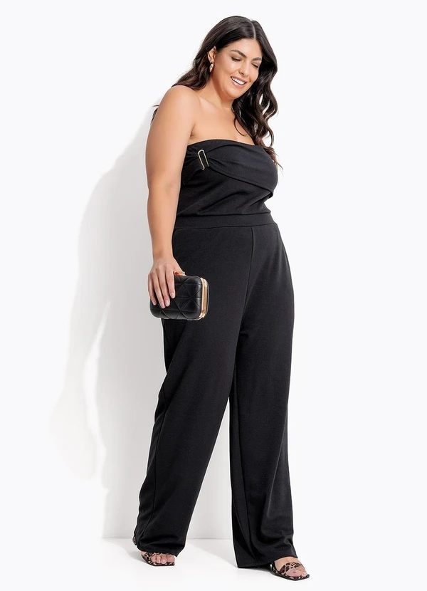 Marguerite - Macacão Preto em Malha Crepe 3