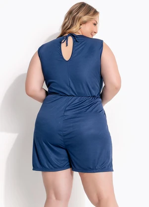 Marguerite - Macacão Azul Escuro em Malha - MARGUERITE