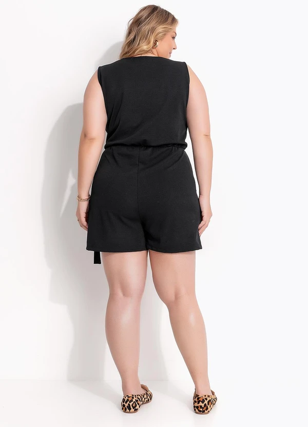 Marguerite - Macacão Preto em Malha Crepe 2