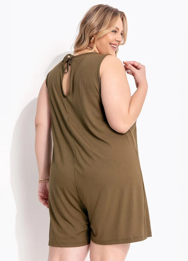 Marguerite - Macacão Verde em Canelado 2