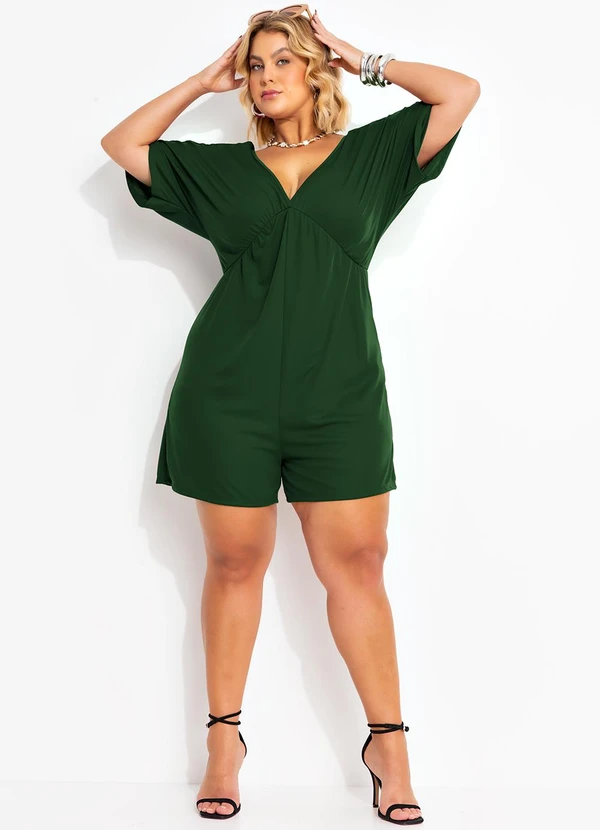 Marguerite - Macacão Verde Militar em Malha 3