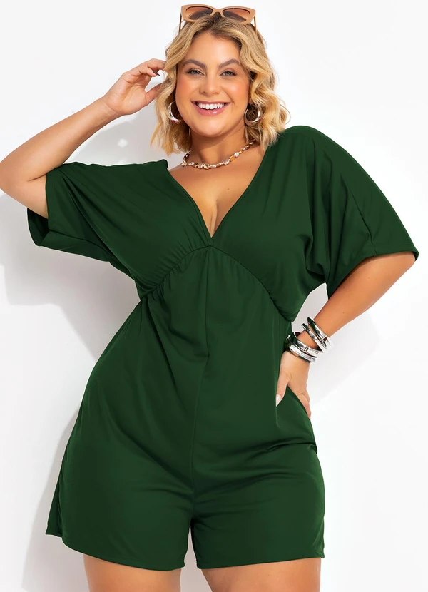 Marguerite - Macacão Verde Militar em Malha 5