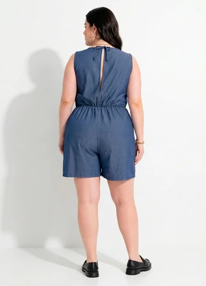 Marguerite - Macaquinho Azul Jeans Leve - MARGUERITE