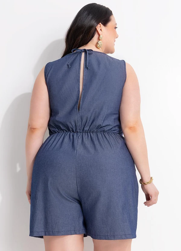 Marguerite - Macaquinho Azul Jeans Leve 7