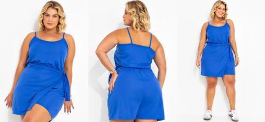 Macaquinho Azul Royal com Sobreposio