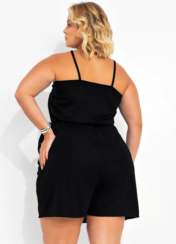 Marguerite - Macaquinho Preto com Sobreposição 2