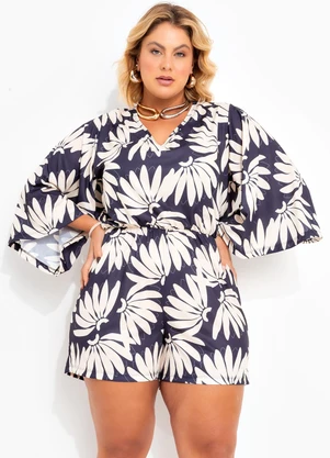 Marguerite - Macaquinho Bananas em Jersey Acetinado - MARGUERITE