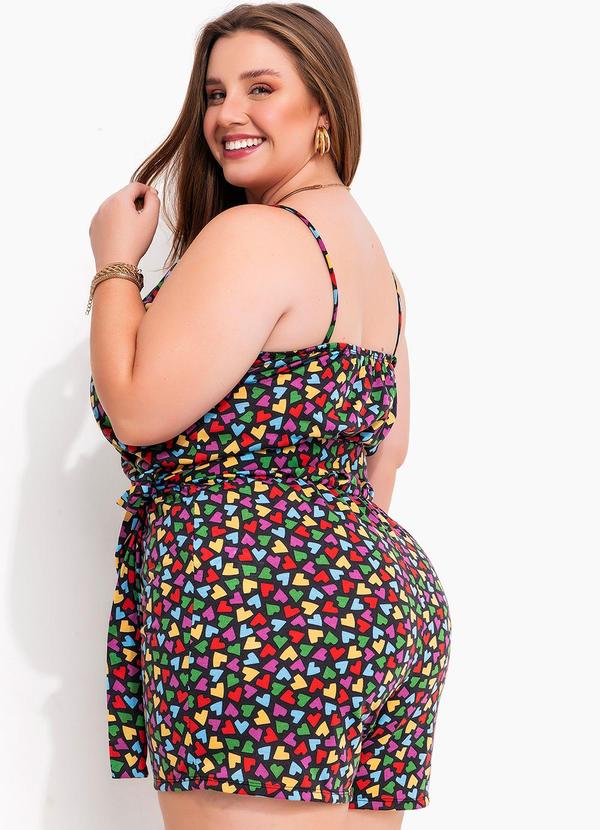 Marguerite - Macaquinho Coração Colorido em Malha 2