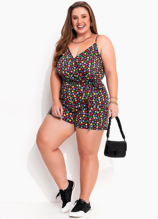 Marguerite - Macaquinho Coração Colorido em Malha 3