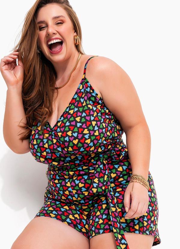 Marguerite - Macaquinho Coração Colorido em Malha 4