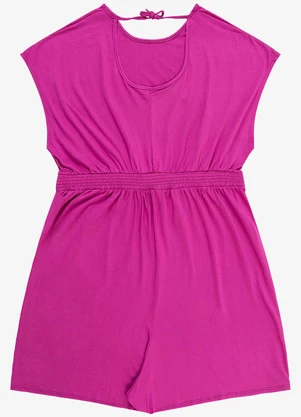 Infinita Cor - Macaquinho Feminino Malha Visco Rosa - INFINITA COR